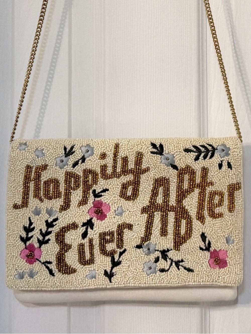 Beaded 'Happily Ever After' Crossbody Bag